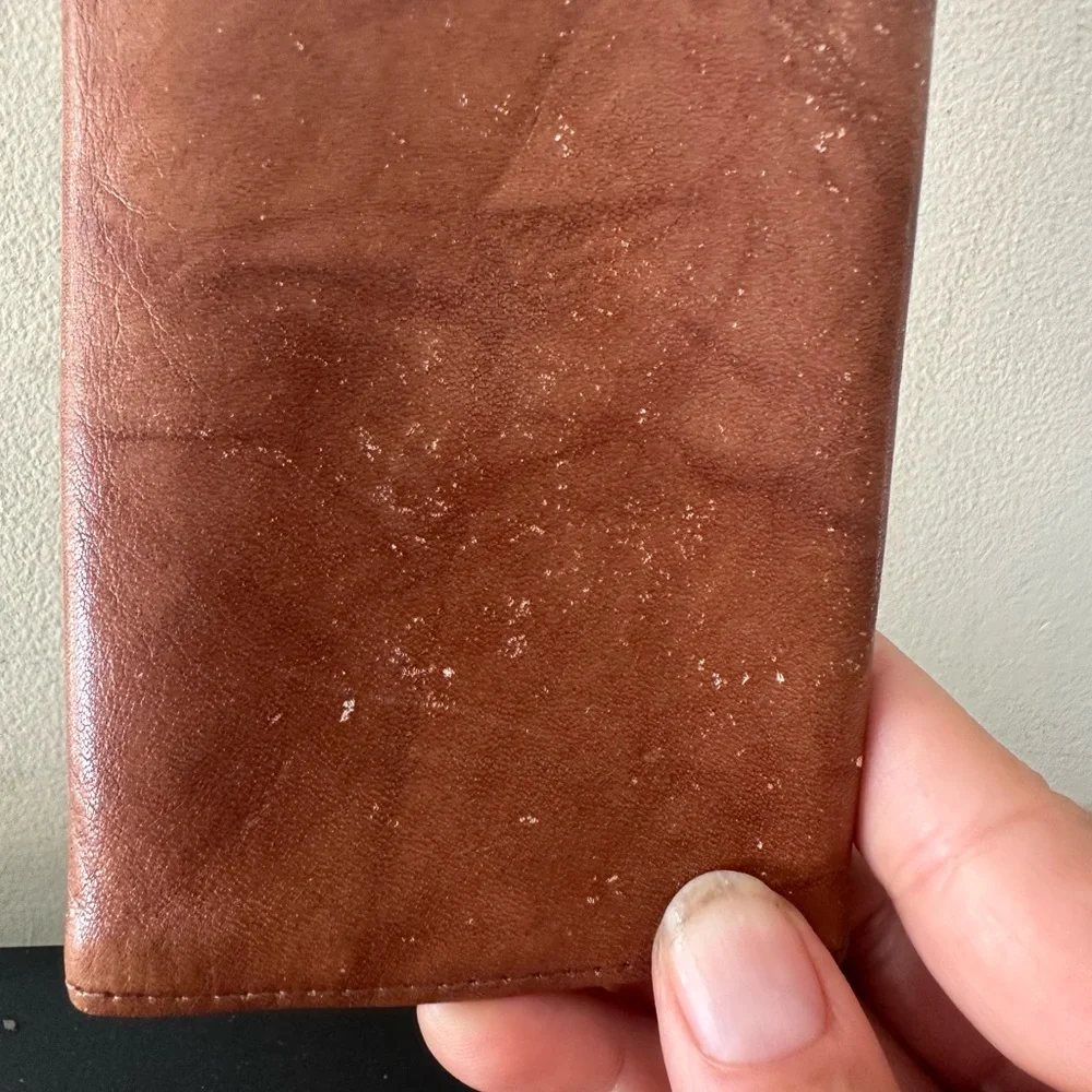Chicago Bears Embossed Brown Leather Trifold Wallet
